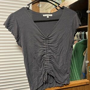 Black Ruched Women's Top